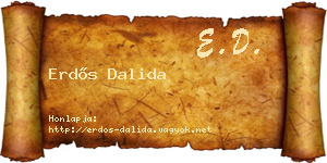 Erdős Dalida névjegykártya